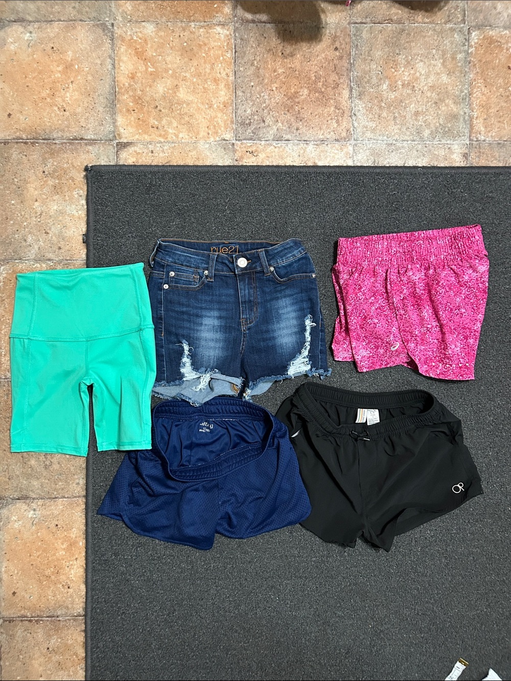 Rue21 Dark Blue Distressed Denim Shorts